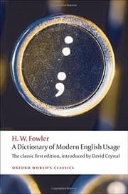 Tapa de A dictionary of modern English usage