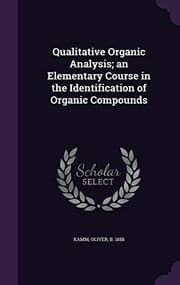 Tapa de Qualitative Organic Analysis; an Elementary Course in the Identification of Organic Compounds