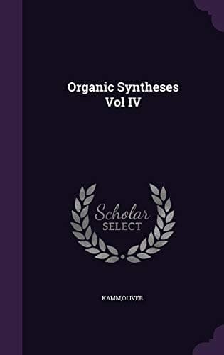 Tapa de Organic Syntheses Vol IV