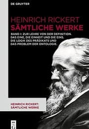 Tapa de Zur Lehre Von Der Definition. Das Eine, Die Einheit Und Die Eins. Die Logik Des Prädikats Und Das Problem Der Ontologie (German Edition)
