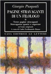 Tapa de Pagine stravaganti di un filologo