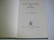 Tapa de American literary annuals & gift books, 1825-1865,