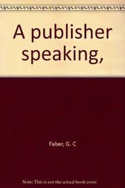 Tapa de A publisher speaking,