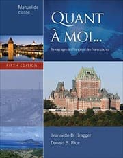 Tapa de Quant À Moi...: Témoignages Des Français Et Des Francophones, 5th Edition