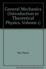 Tapa de General Mechanics (Introduction to Theoretical Physics, Volume 1)