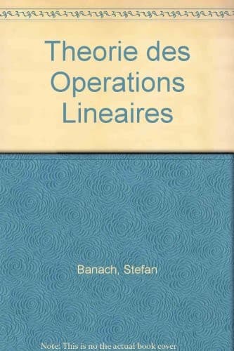 Tapa de Theorie Des Operations Lineaires