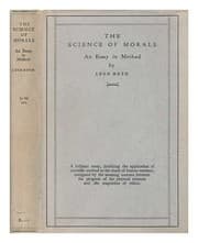 Tapa de The science of morals, an essay in method