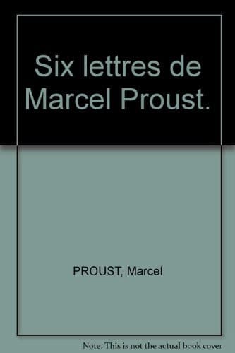 Tapa de Six lettres de Marcel Proust.