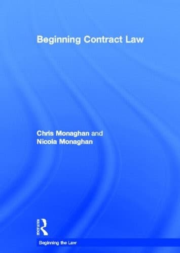 Tapa de Beginning Contract Law (Beginning the Law)