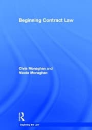 Tapa de Beginning Contract Law (Beginning the Law)