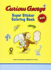 Tapa de Curious George super sticker coloring book