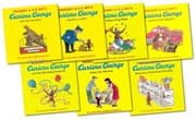 Tapa de Curious George The Monkey Collection 7 Book Set Pack Series (Dinosaur, Fire-fighters, Visits the Library, Birthday Surprise, Visits a Toy Shop, Catches a Train, Goes to a Chocolate Factory) (Curious George)
