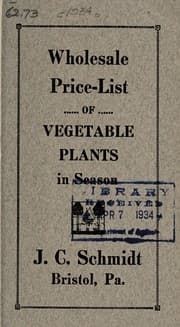 Tapa de Wholesale price list of vegetable plants in season
