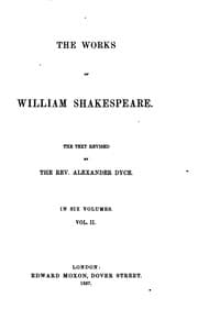 Tapa de The Works of William Shakespeare in Six Volumes. Volume II (All's Well That Ends Well / As You Like It / Love's Labour's Lost / Merchant of Venice / Midsummer Night's Dream / Much Ado About Nothing / Taming of the Shrew)