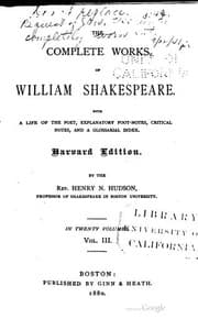 Tapa de The Complete Works of William Shakespeare in Twenty Volumes. Volume III (All's Well That Ends Well / Merchant of Venice / Midsummer Night's Dream / Much Ado About Nothing)