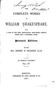 Tapa de The Complete works of William Shakespeare in Twenty Volumes. Volume IV (All's Well That Ends Well / Much Ado About Nothing)
