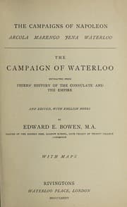 Tapa de The campaign of Waterloo