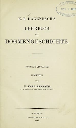 Tapa de Lehrbuch der Dogmengeschichte