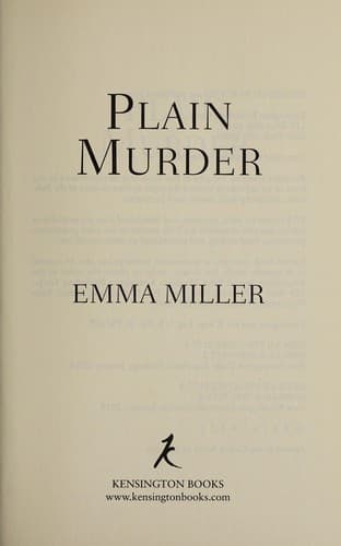 Tapa de Plain murder