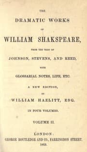 Tapa de Plays (All's Well That Ends Well /  Comedy of Errors /  King Henry IV. Part 1 /  King Henry IV. Part 2 /  King John /  King Richard II /  Macbeth /  Taming of the Shrew /  Winter's Tale)