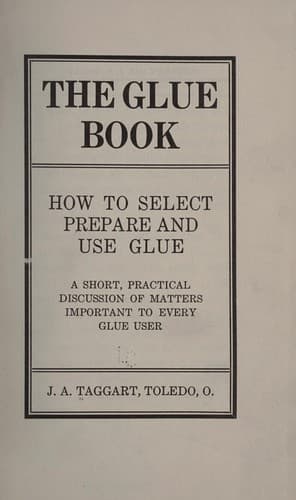 Tapa de The glue book