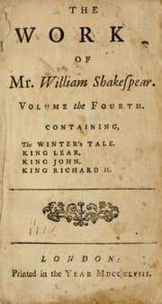 Tapa de Plays (King John / King Lear / King Richard II / Winter's Tale)