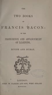 Tapa de The two books of Francis Bacon