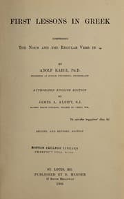 Tapa de First lessons in Greek