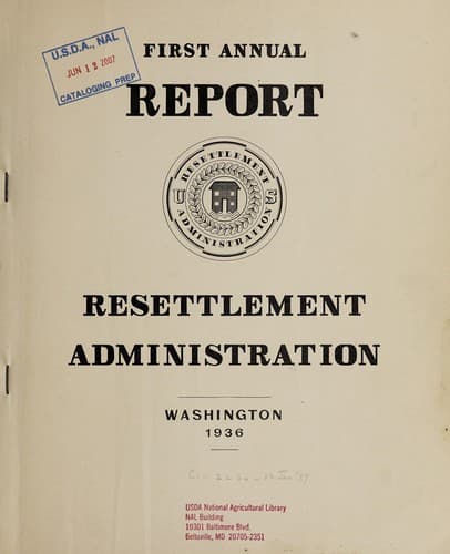 Tapa de First annual report