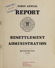 Tapa de First annual report