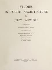 Tapa de Studies in Polish architecture