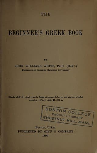 Tapa de The beginner's Greek book