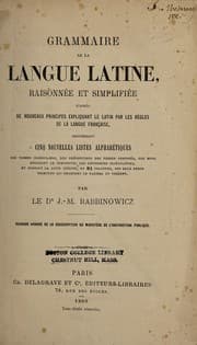 Tapa de Grammaire de la langue latine