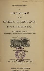 Tapa de A grammar of the Greek language
