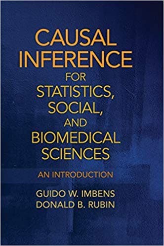 Tapa de Causal Inference for Statistics, Social, and Biomedical Sciences