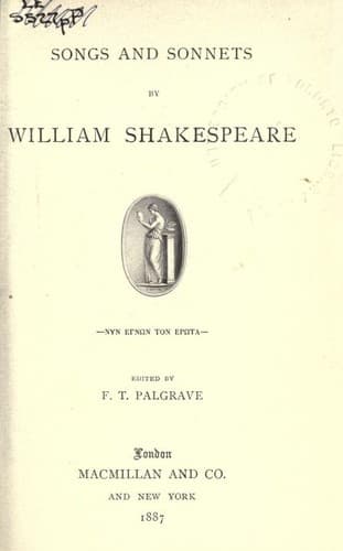 Tapa de Songs and sonnets.