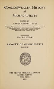 Tapa de Commonwealth history of Massachusetts, colony, province and state