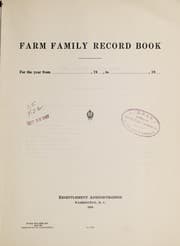 Tapa de Farm family record book