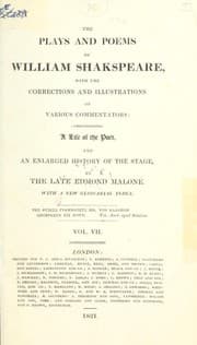 Tapa de The Plays and Poems of Williams Shakspeare (Hamlet / Much Ado About Nothing)