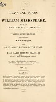 Tapa de The Plays and Poems of William Shakspeare (Measure for Measure / Othello)