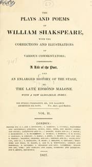 Tapa de The Plays and Poems of Shakespeare, Vol. II. Prolegomena