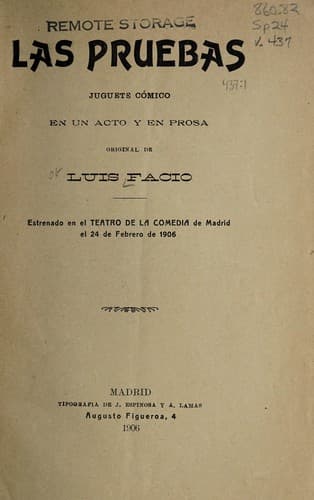 Tapa de Las pruebas