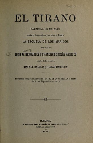 Tapa de El tirano