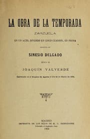 Tapa de La obra de la temporada