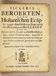Tapa de Bickerse beroerten, ofte, Hollantschen eclipsis, tegen den Helderen Dageraedt der Provintie van Hollandt