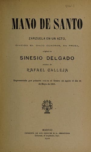 Tapa de Mano de santo