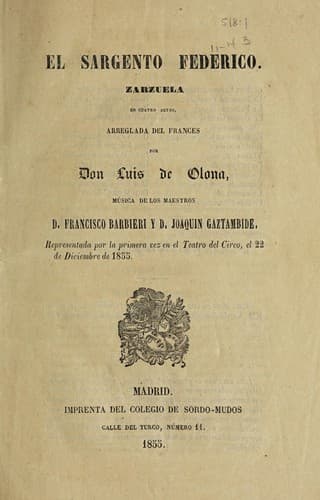 Tapa de El sargento Federico