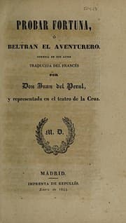 Tapa de Probar fortuna, o, Beltran el aventurero