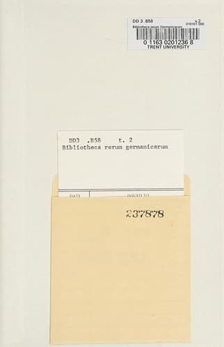 Tapa de Bibliotheca rerum Germanicarum