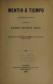 Tapa de Mentir á tiempo
